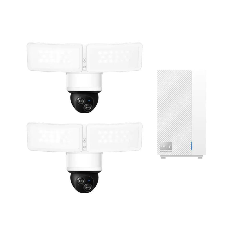eufy-security-floodlight-camera-e340-2-cam-kit-homebase-professional-s1-flutlich image 1