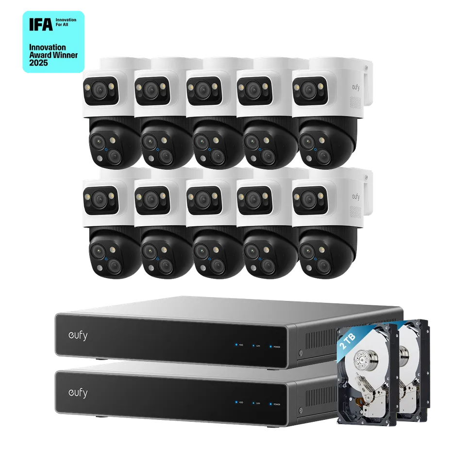 eufy-security-dual-nvr-poe-system-mit-10x-poe-cam-s4-4k-berwachungsset image 1