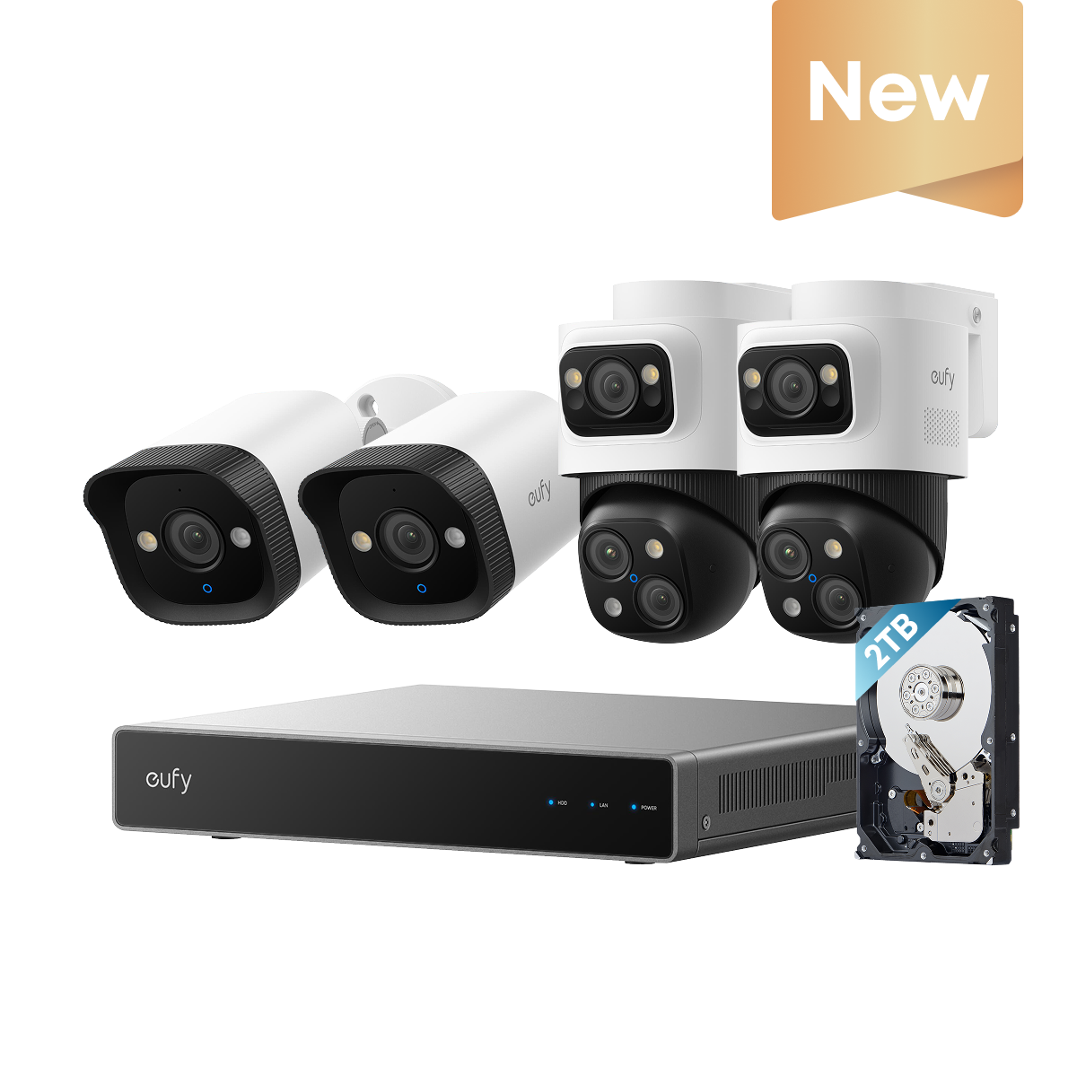 eufy-security-nvr-security-system-s4-white-8-kanal-poe-nvr-mit-2x-bullet-ptz-2x- image 3