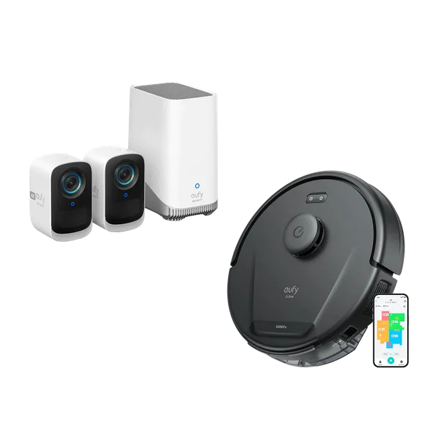 eufy-security-eufycam-s300-eufycam-3c-eufy-clean-l60-bundle image 1