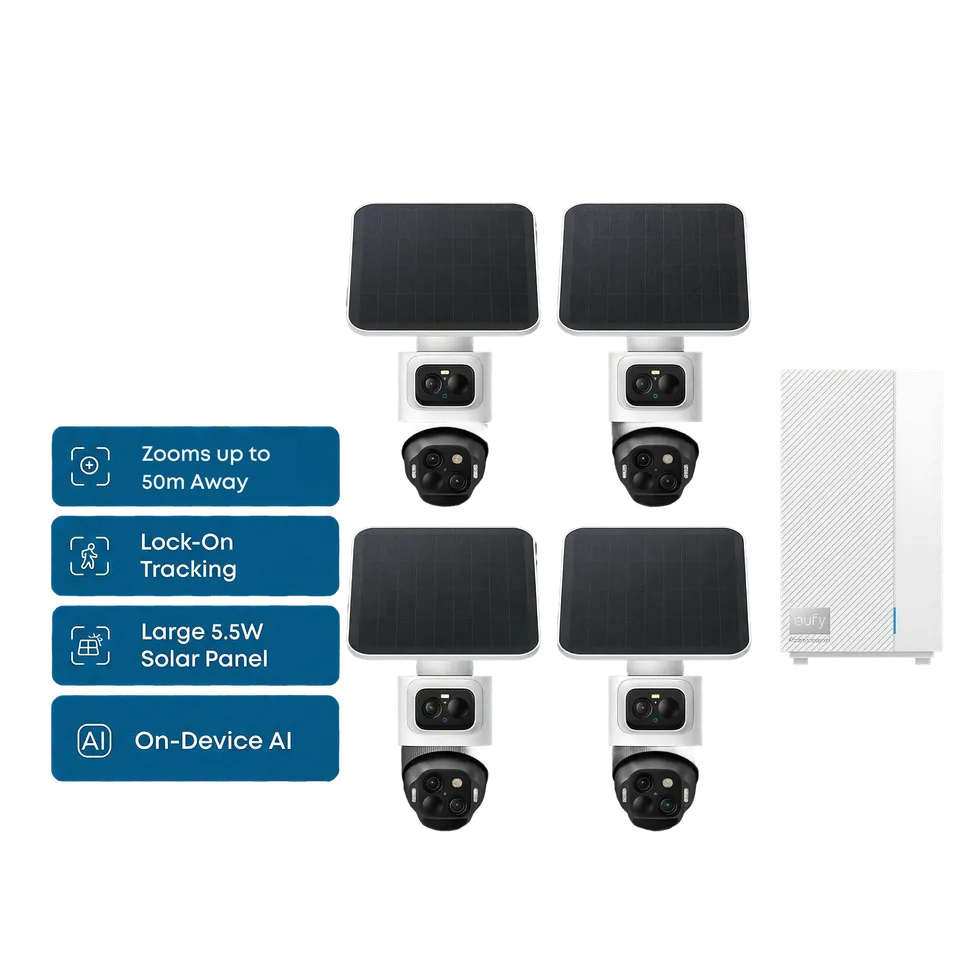 eufy-security-eufycam-s4-4-cam-kit-homebase-professional-s1-profi-set image 1