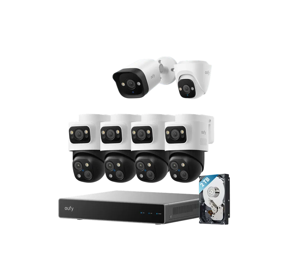 eufy-security-poe-nvr-6-kamera-kit-s4-max-bullet-e40-turret-e41 image 1