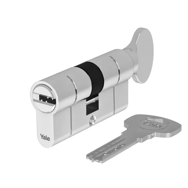 yale-2100-europrofil-knaufzylinder-30-40k-chrom-hochsicherheit-mit-5-schl-sseln image 1