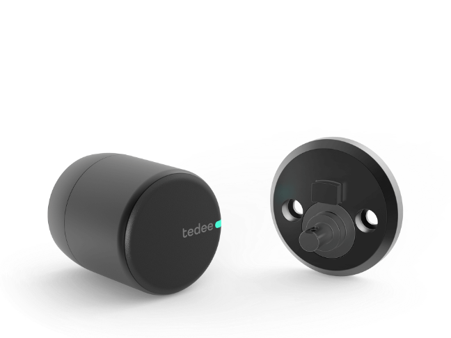 tedee-smart-lock-schwarz-mit-nordic-adapter-silber image 1