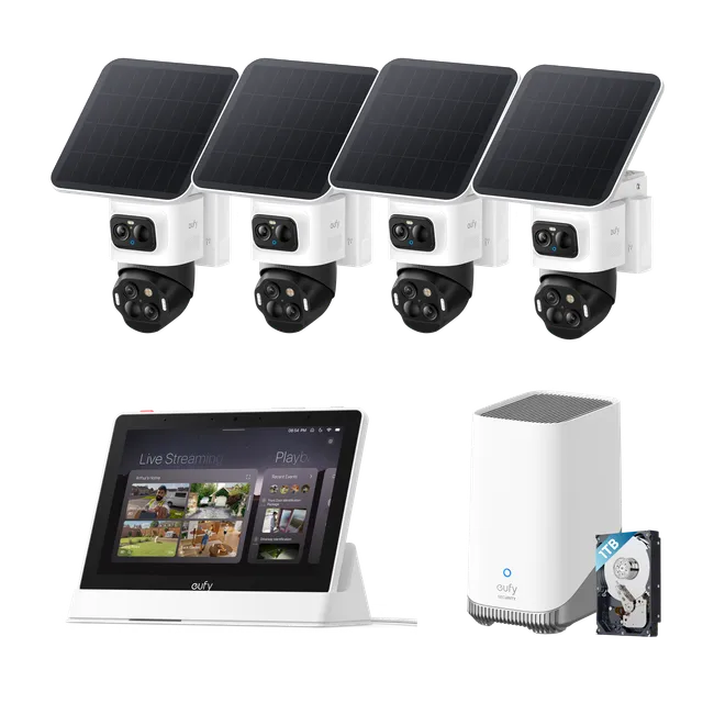 eufy-security-eufycam-s4-ultimate-4k-outdoor-ptz-bundle-2-cam-homebase-s380-1tb- image 1