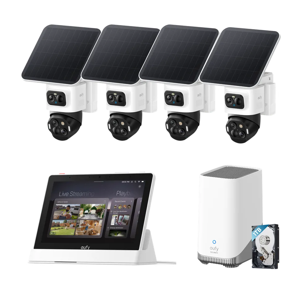 eufy-security-eufycam-s4-ultimate-4k-outdoor-ptz-bundle-2-cam-homebase-s380-1tb- image 1