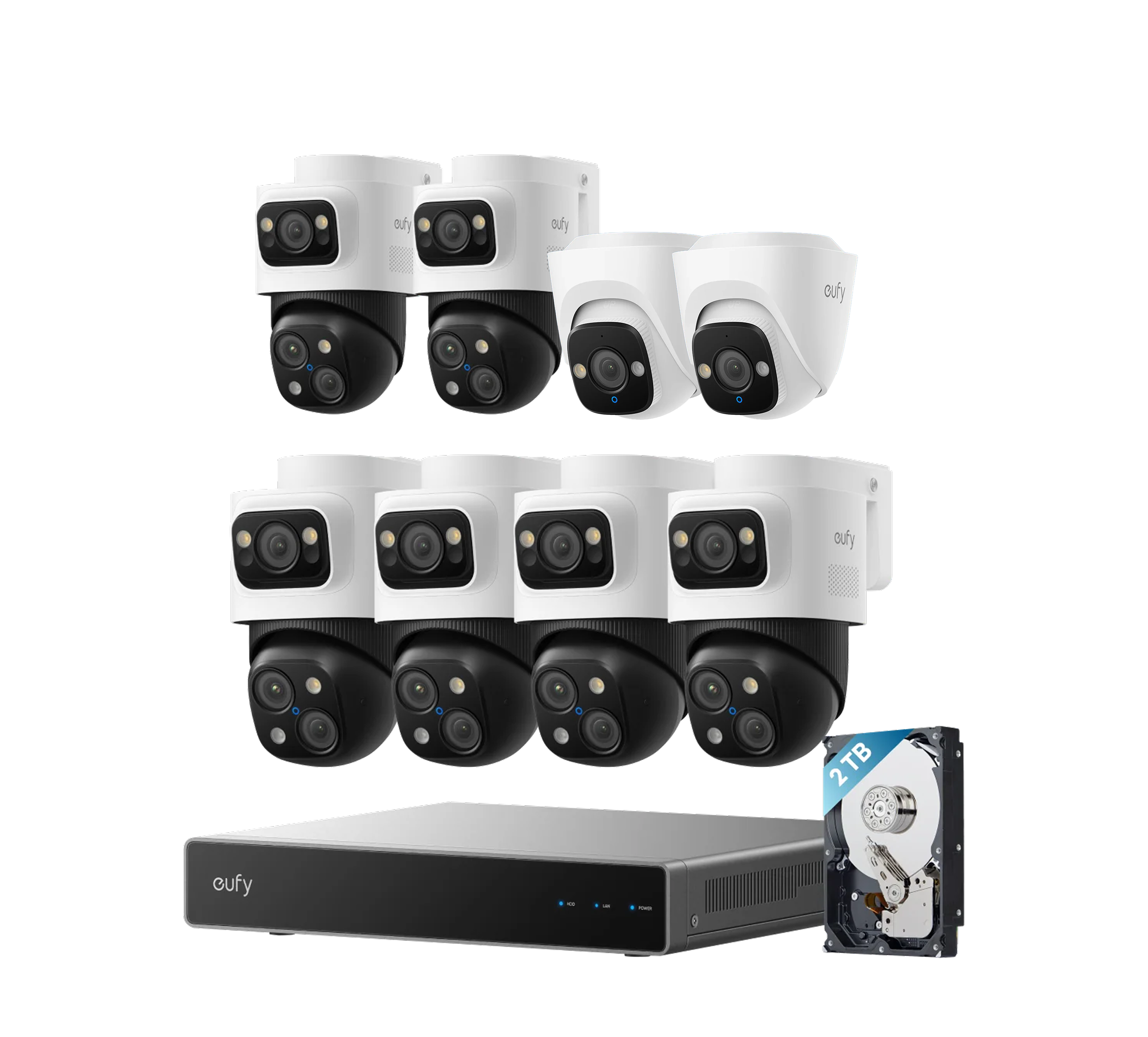 eufy-security-poe-nvr-8-kamera-kit-s4-max-mit-bullet-ptz-und-turret-e41 image 1