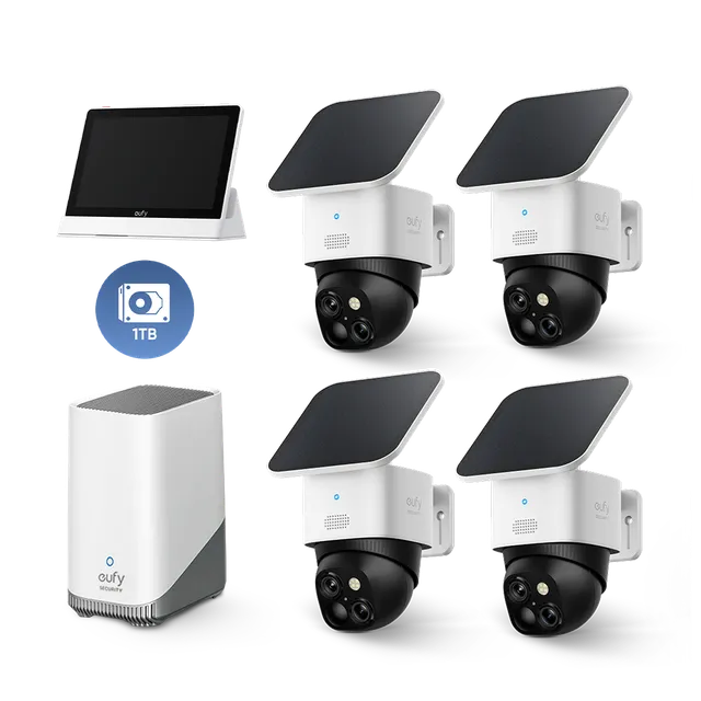 eufy-security-solocam-s340-4-cam-pack-homebase-s380-1-tb-festplatte-smart-displa image 1