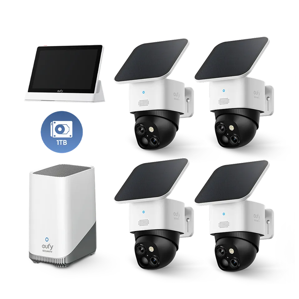 eufy-security-solocam-s340-4-cam-pack-homebase-s380-1-tb-festplatte-smart-displa image 1