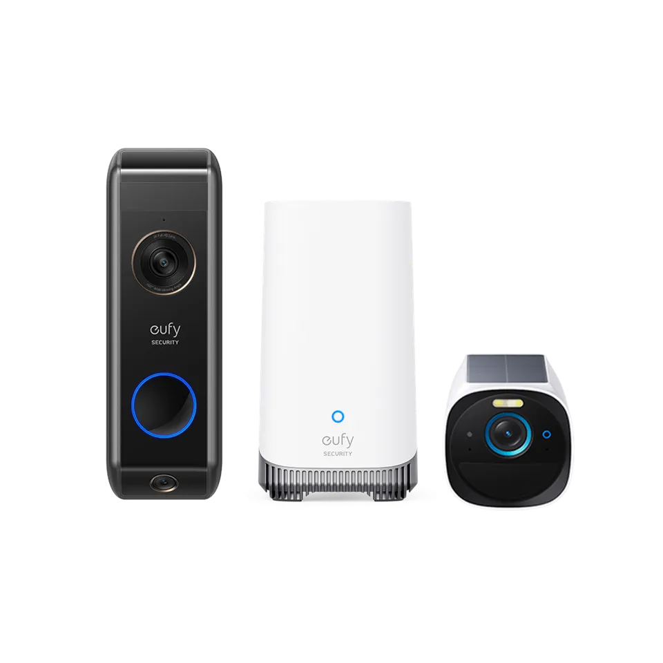 eufy-security-eufycam-s330-video-doorbell-s330-homebase-3-set image 1