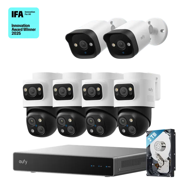 eufy-security-poe-nvr-s4-max-2-bullet-kameras-berwachungssystem-4k-ptz image 1