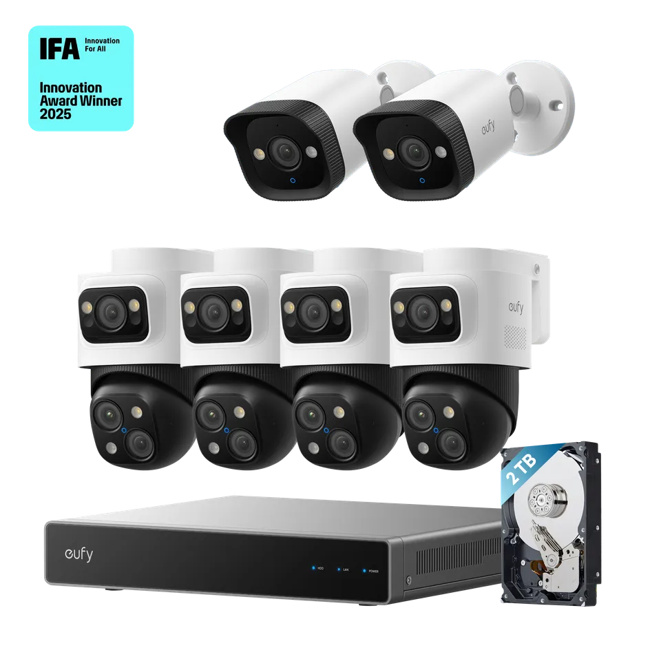 eufy-security-poe-nvr-s4-max-2-bullet-kameras-berwachungssystem-4k-ptz image 1
