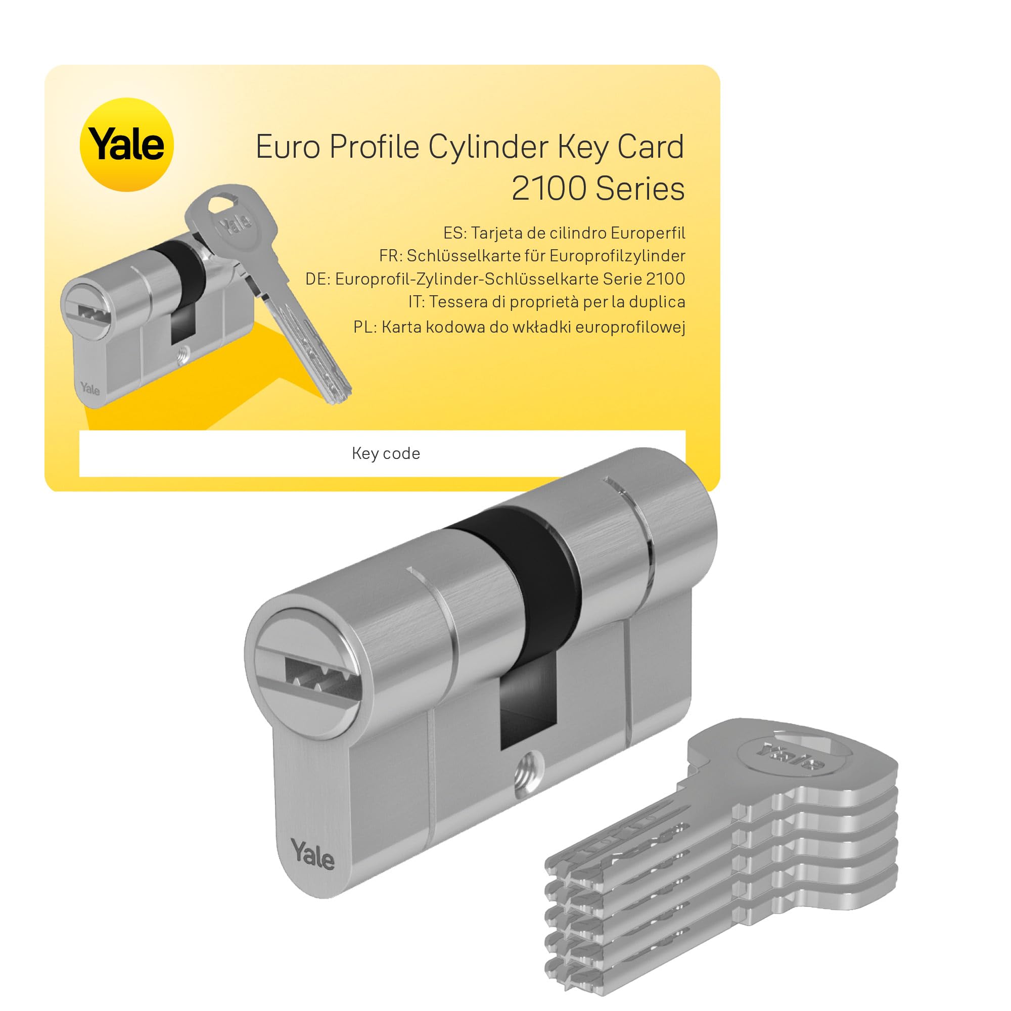 yale-2100-serie-europrofil-doppelzylinder-40-50-mm-anti-pick-mit-5-schl-sseln image 2