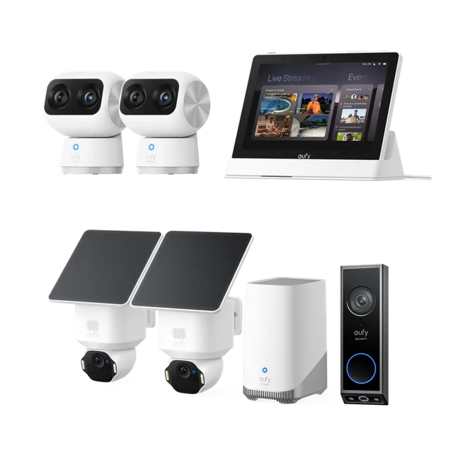 eufy-security-xxl-set-solocam-e42-2er-s350-2er-smart-display-e340 image 1