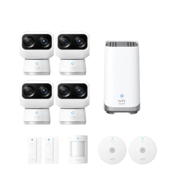 eufy-security-indoor-cam-s350-4er-set-homebase-s380-alarmanlagen-bundle image 1