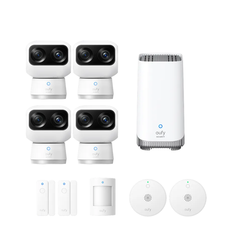 eufy-security-indoor-cam-s350-4er-set-homebase-s380-alarmanlagen-bundle image 1