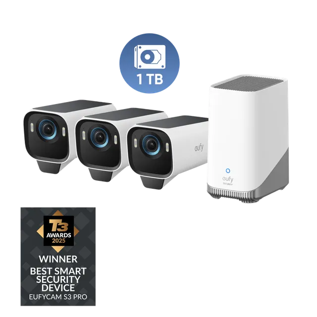 eufy-security-eufycam-s3-pro-3-cam-kit-1-tb-festplatte-4k-mit-maxcolor-vision image 1