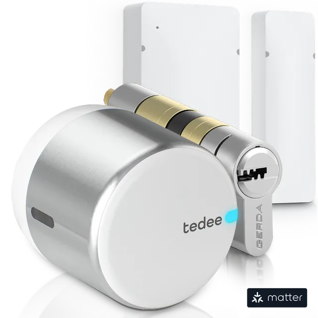 tedee-go2-door-sensor-zylinder-bundle-smart-lock-set-mit-t-rsensor image 1