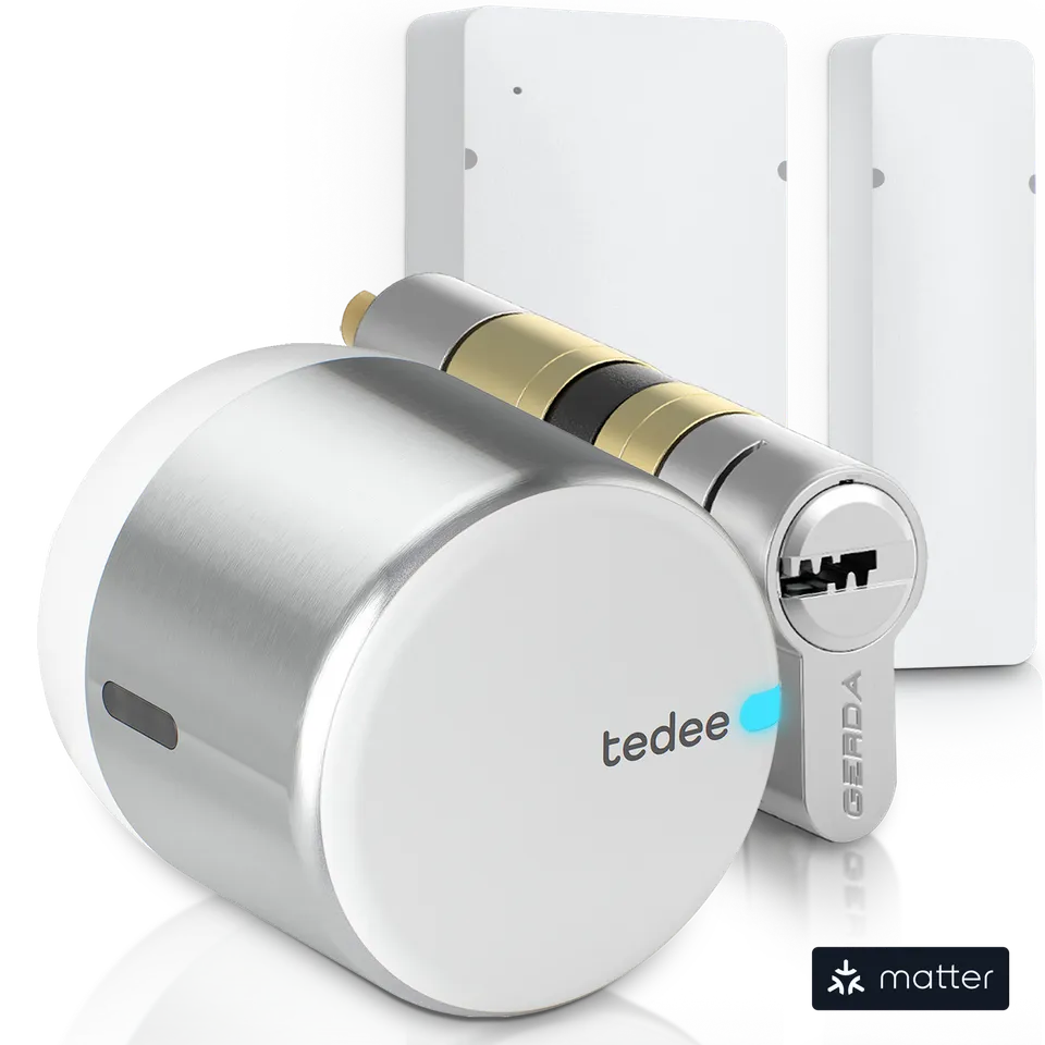 tedee-go2-door-sensor-zylinder-bundle-smart-lock-set-mit-t-rsensor image 1