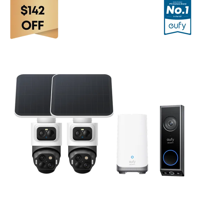 eufy-security-eufycam-s4-2-cam-kit-video-doorbell-e340 image 1