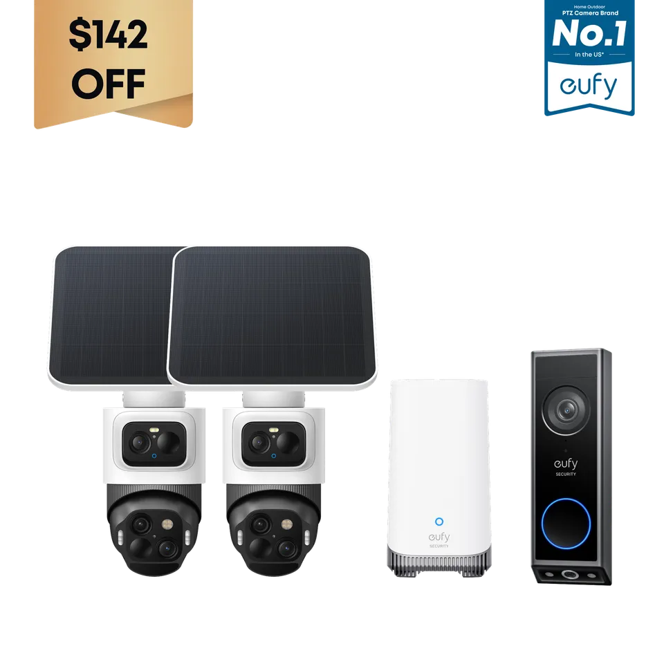 eufy-security-eufycam-s4-2-cam-kit-video-doorbell-e340 image 1
