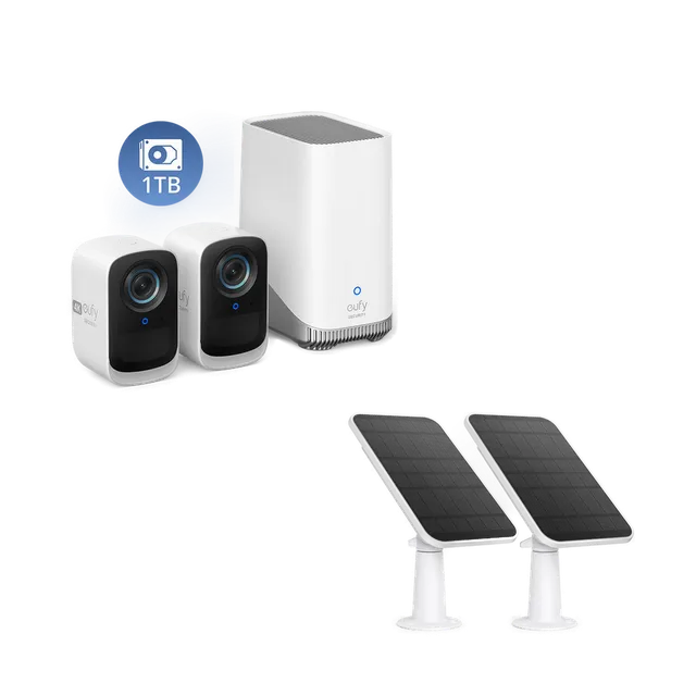 eufy-security-eufycam-s300-2er-set-mit-solar-panel-und-1-tb image 1