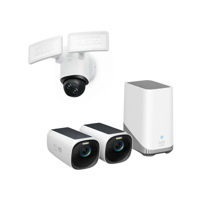 eufy-security-eufycam-s330-eufycam-3-floodlight-e340-4k-solar-set-mit-flutlicht image 1