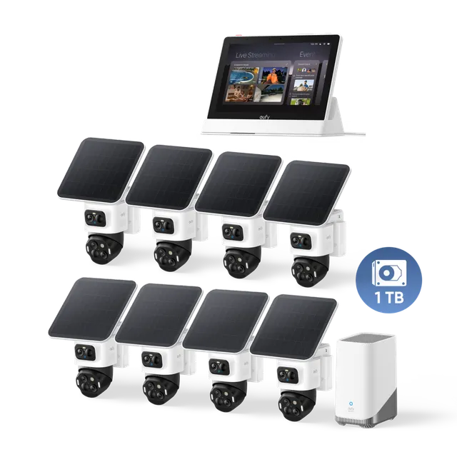 eufy-security-eufycam-s4-kit-8-kameras-homebase-s380-smart-display-1-tb-festplat image 1