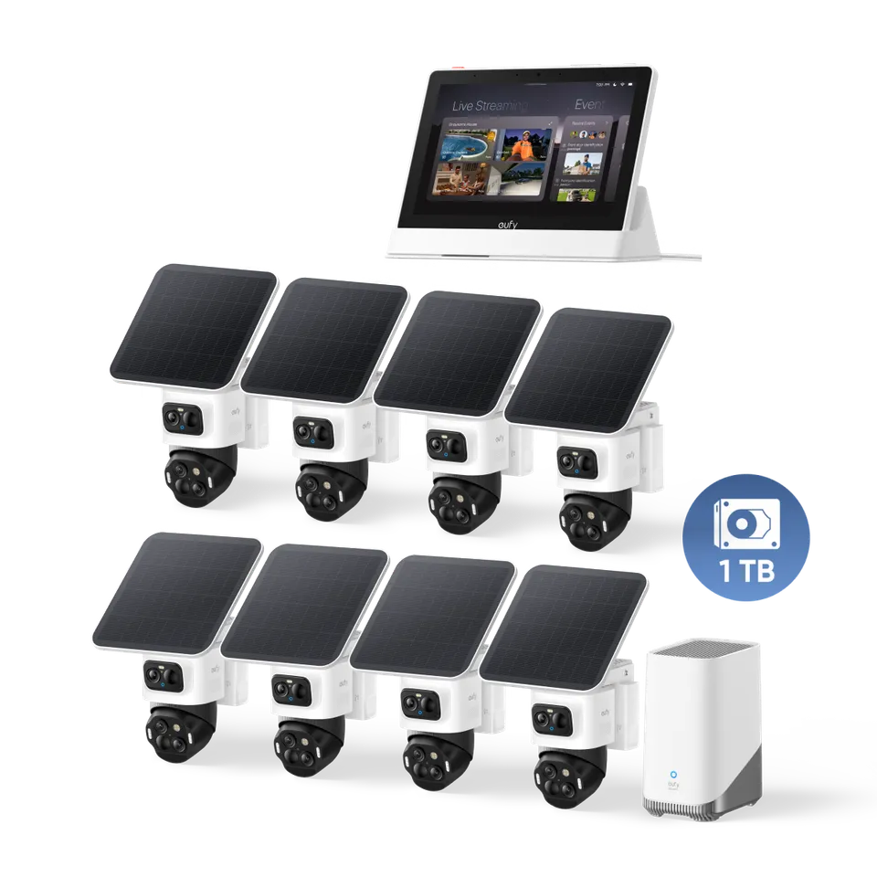 eufy-security-eufycam-s4-kit-8-kameras-homebase-s380-smart-display-1-tb-festplat image 1