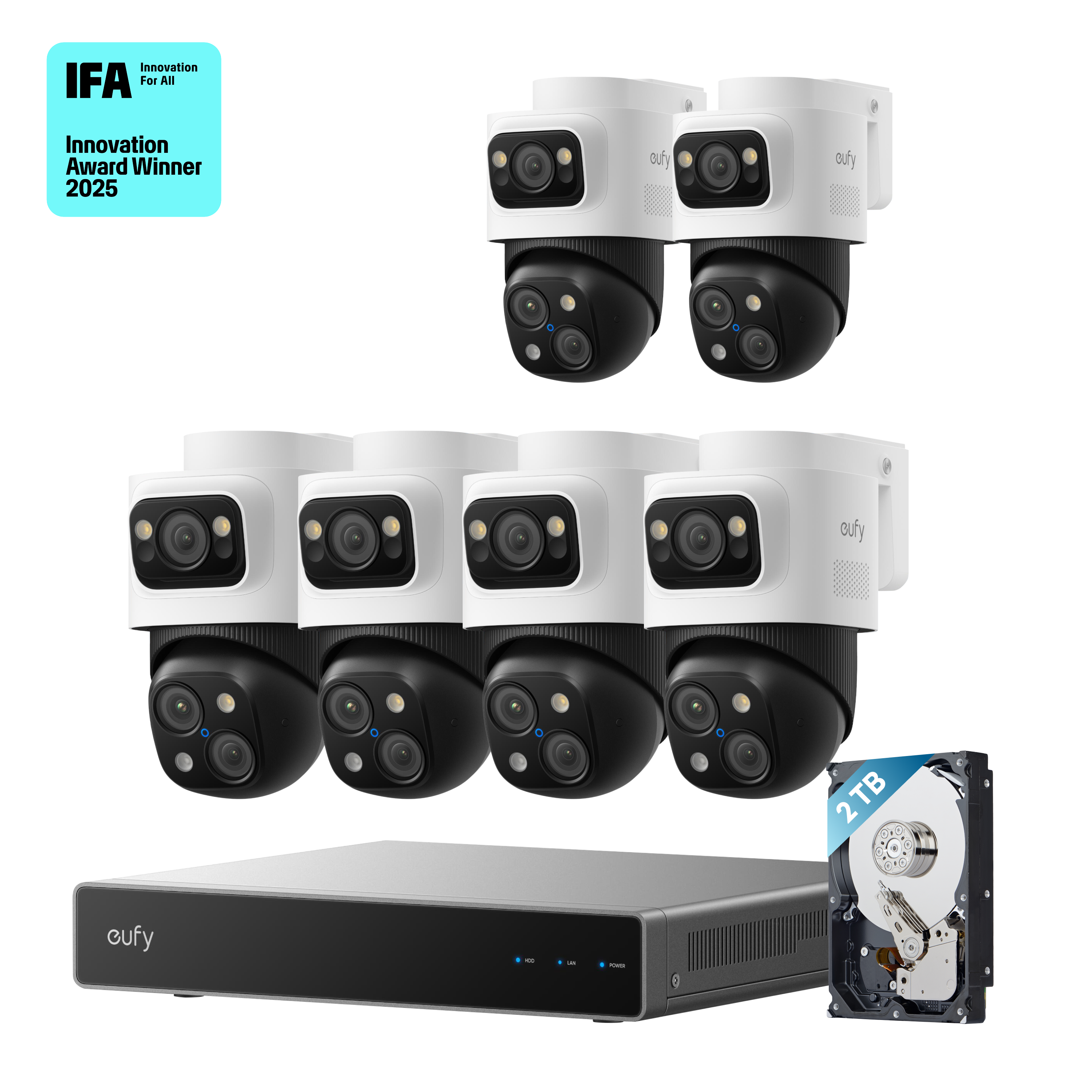 eufy-security-s4-max-poe-nvr-security-system-6-cam-kit-kabel-set image 1