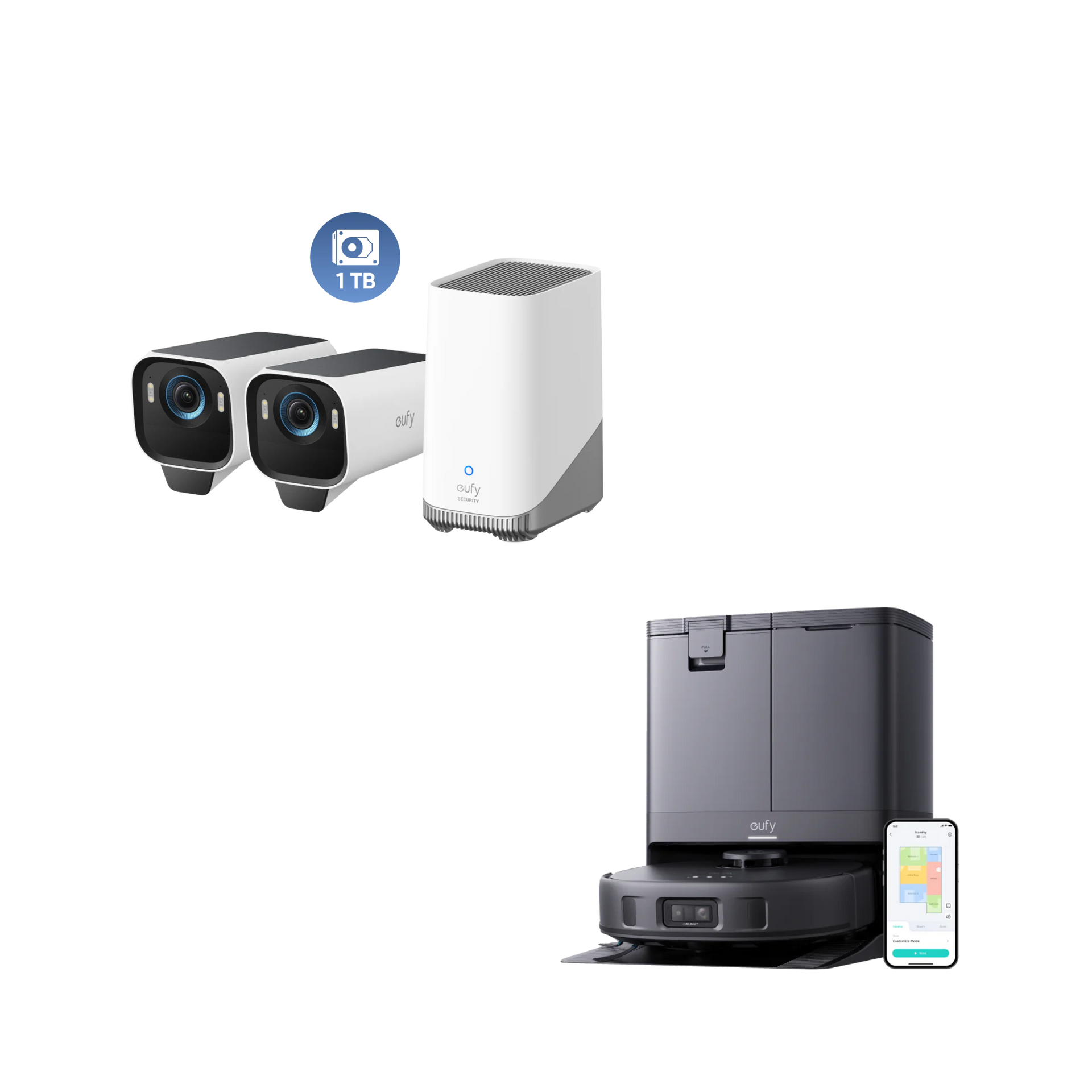eufy-security-x10-pro-omni-wei-eufycam-s3-pro-2-cam-set-1-tb-saugroboter-kamera- image 3