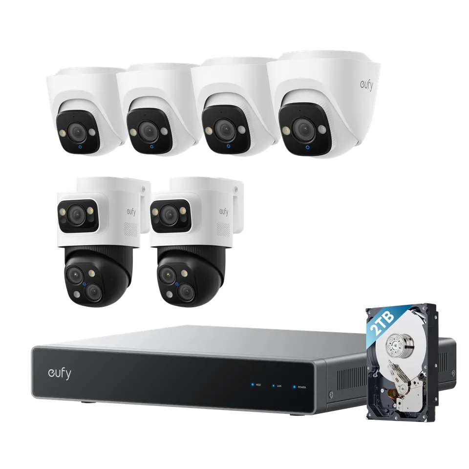 eufy-security-poe-nvr-s4-4x-turret-poe-cam-e41-4k-2x-poe-s4-add-on-cam-berwachun image 1