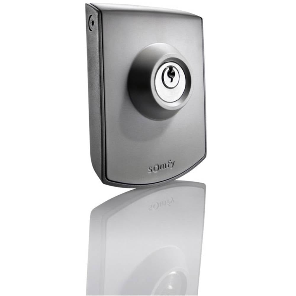 somfy-2400597-schl-sseltaster-aufputz-f-r-torantriebe-grau-silber image 1