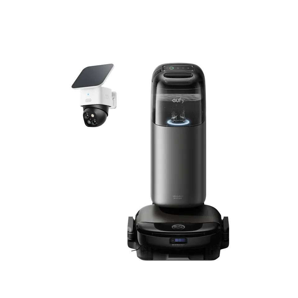 eufy-security-omni-s1-pro-saugroboter-mit-station-solocam-s340-bundle image 1