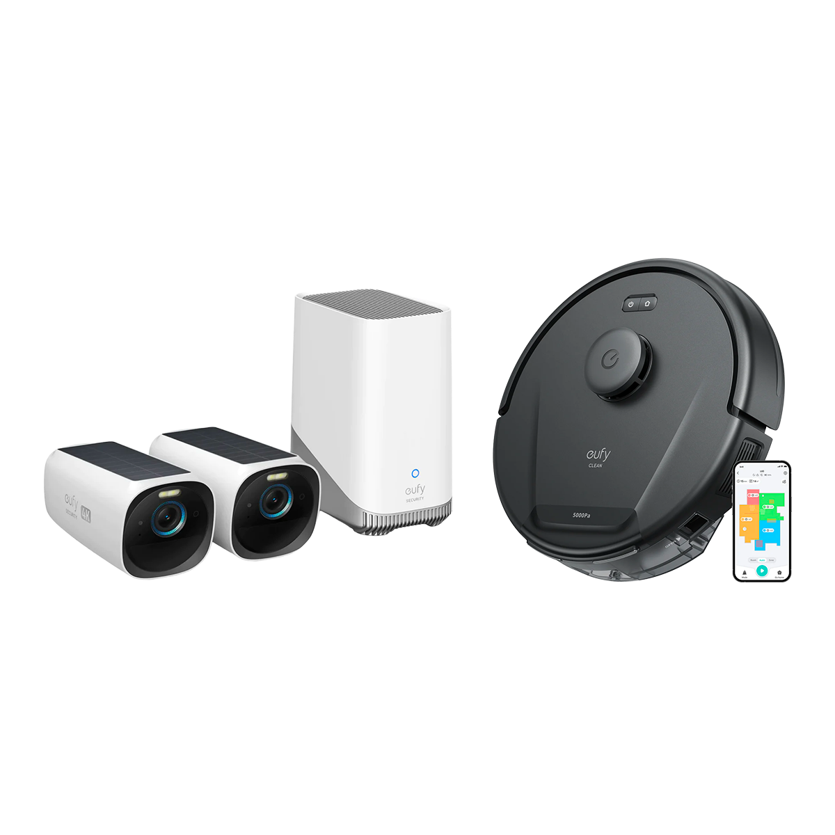 eufy-security-eufycam-s330-4k-set-eufy-clean-l60-saugroboter image 1