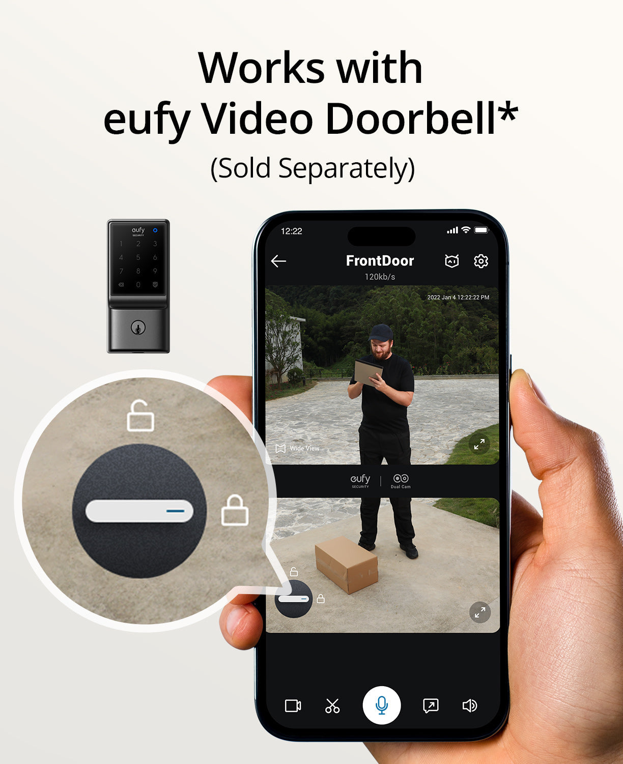 eufy-security-smart-lock-c210-video-doorbell-c30-smart-lock-video-t-rklingel-set image 6