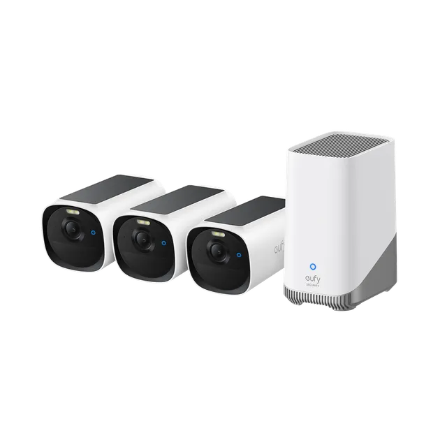 eufy-security-eufycam-e40-3-cam-kit-homebase-s380-berwachungskamera-set image 1