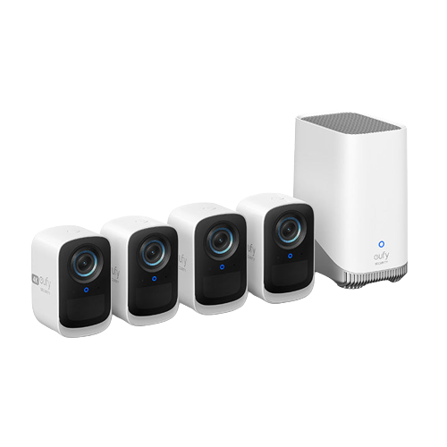 eufy-security-eufycam-3c-s300-4er-pack-mit-homebase-3-4k-wlan-au-enkamera-set image 1