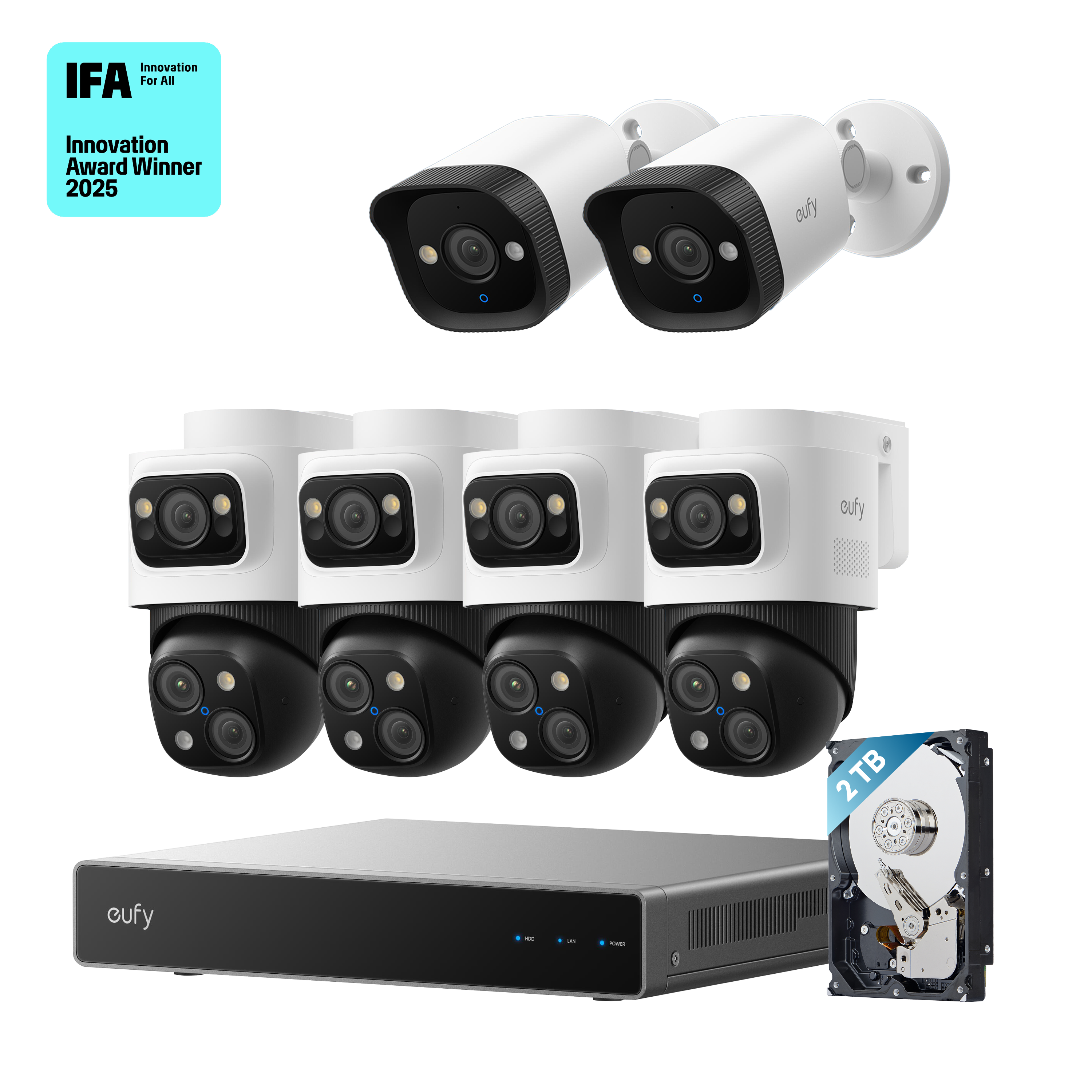 eufy-security-poe-nvr-s4-max-2-bullet-kameras-berwachungssystem-4k-ptz image 1