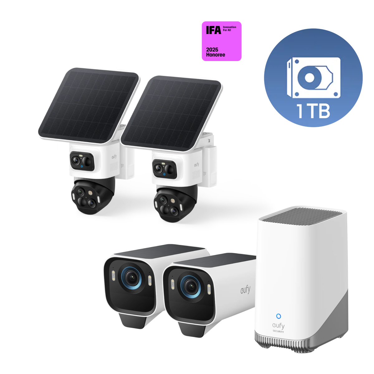 eufy-security-eufycam-s4-2-cam-kit-s3-pro-zusatzkamera-homebase-s380-1tb image 1