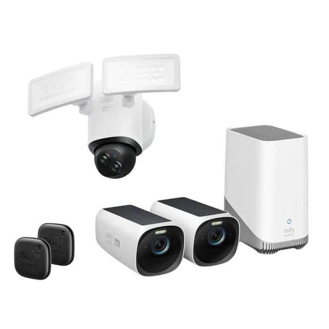 eufy-security-e340-eufycam-s330-berwachungskamera-set-mit-flutlicht-und-smarttra image 1