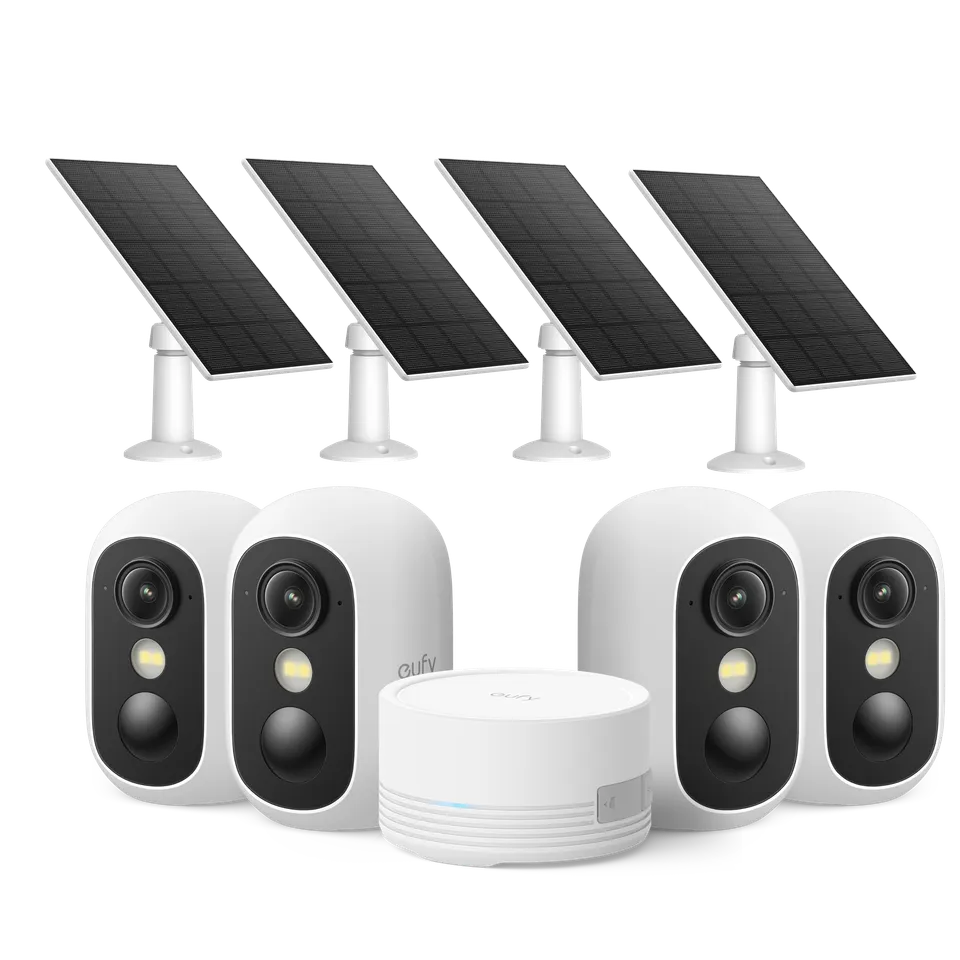 eufy-security-c35-4-kamera-set-mit-homebase-mini-und-solarpanel image 1