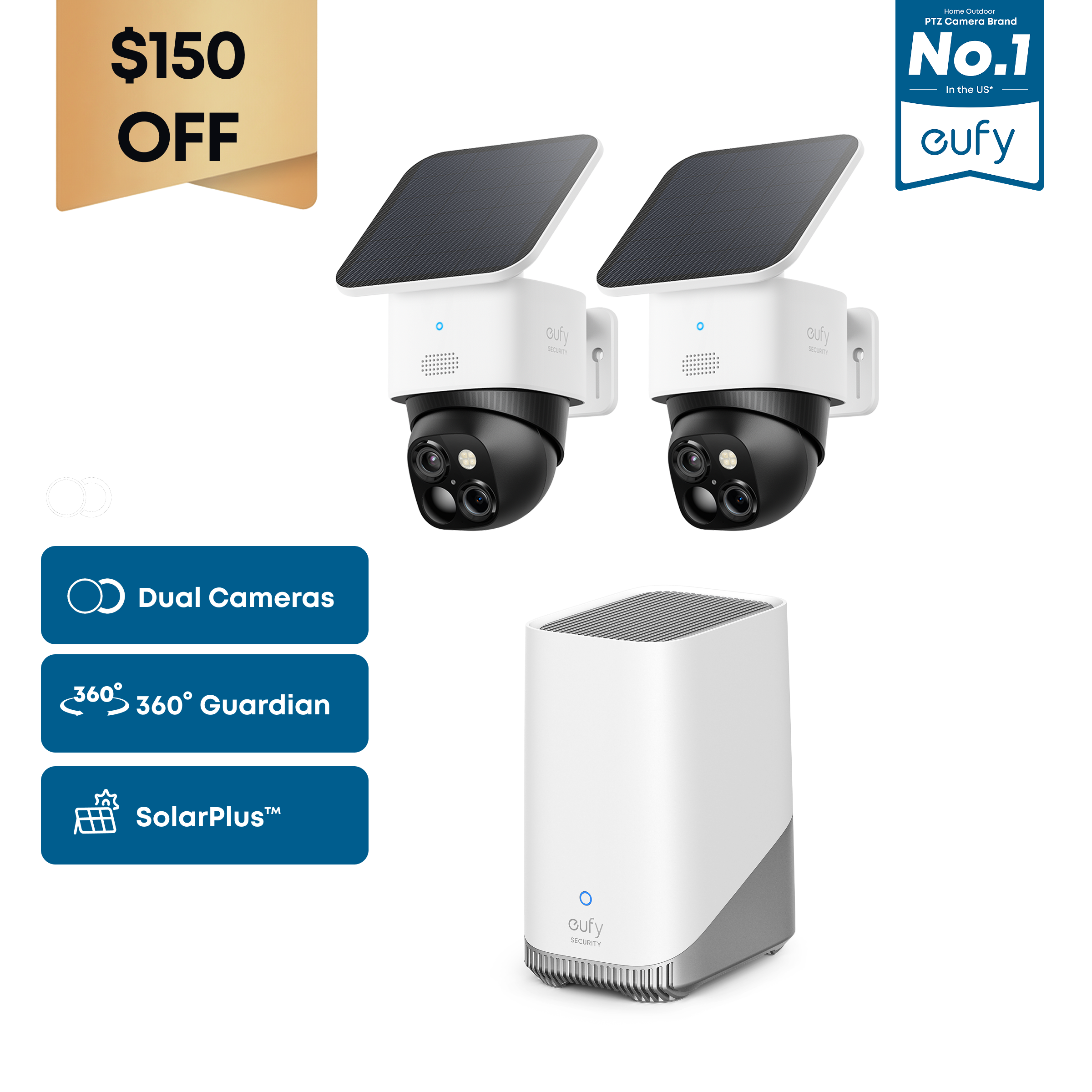 eufy-security-solocam-s340-2er-pack-homebase-s380-3k-solar-360 image 1