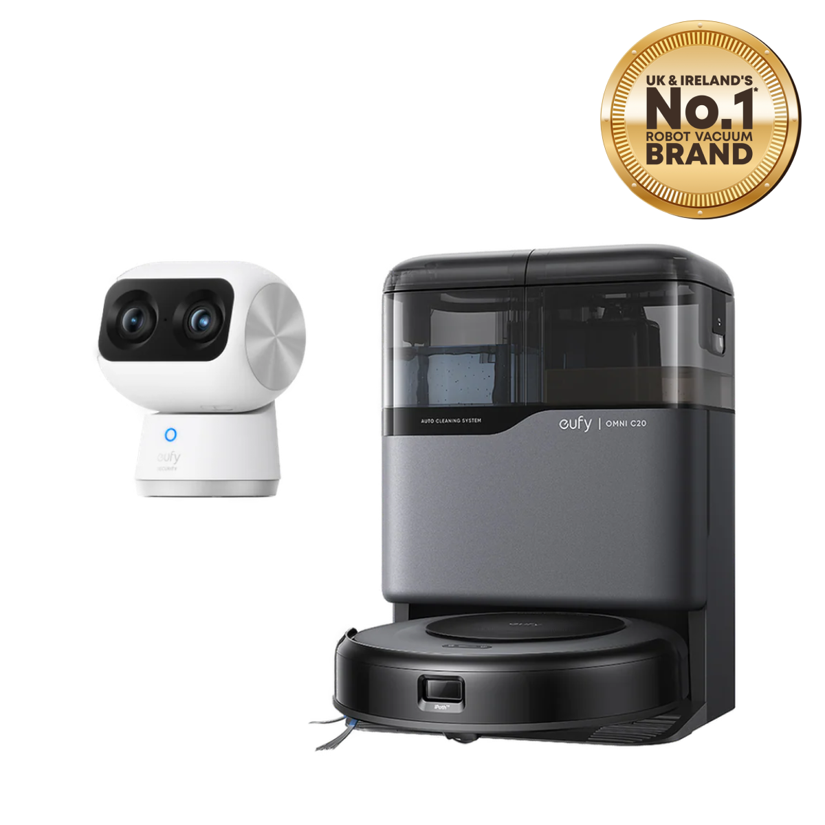 eufy-security-robot-vacuum-omni-c20-indoor-cam-s350-set image 2