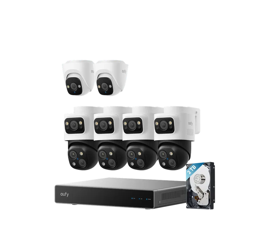 eufy-security-poe-nvr-6-kamera-set-s4-max-2x-turret-camera-e41 image 1