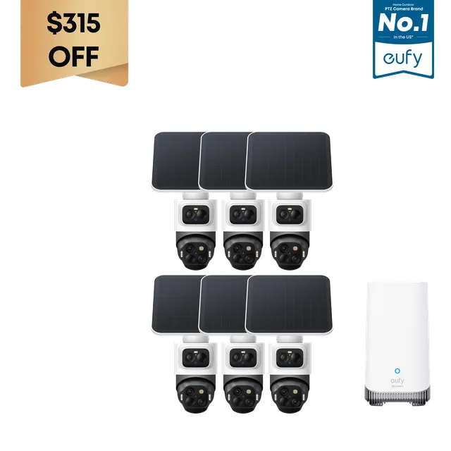 eufy-security-eufycam-s4-6-cam-kit-triple-lens-bullet-ptz-berwachungsset image 1
