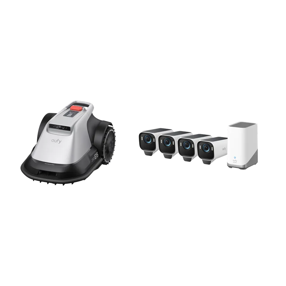 eufy-security-robot-m-hroboter-e15-eufycam-s3-pro-4-kamera-set image 1