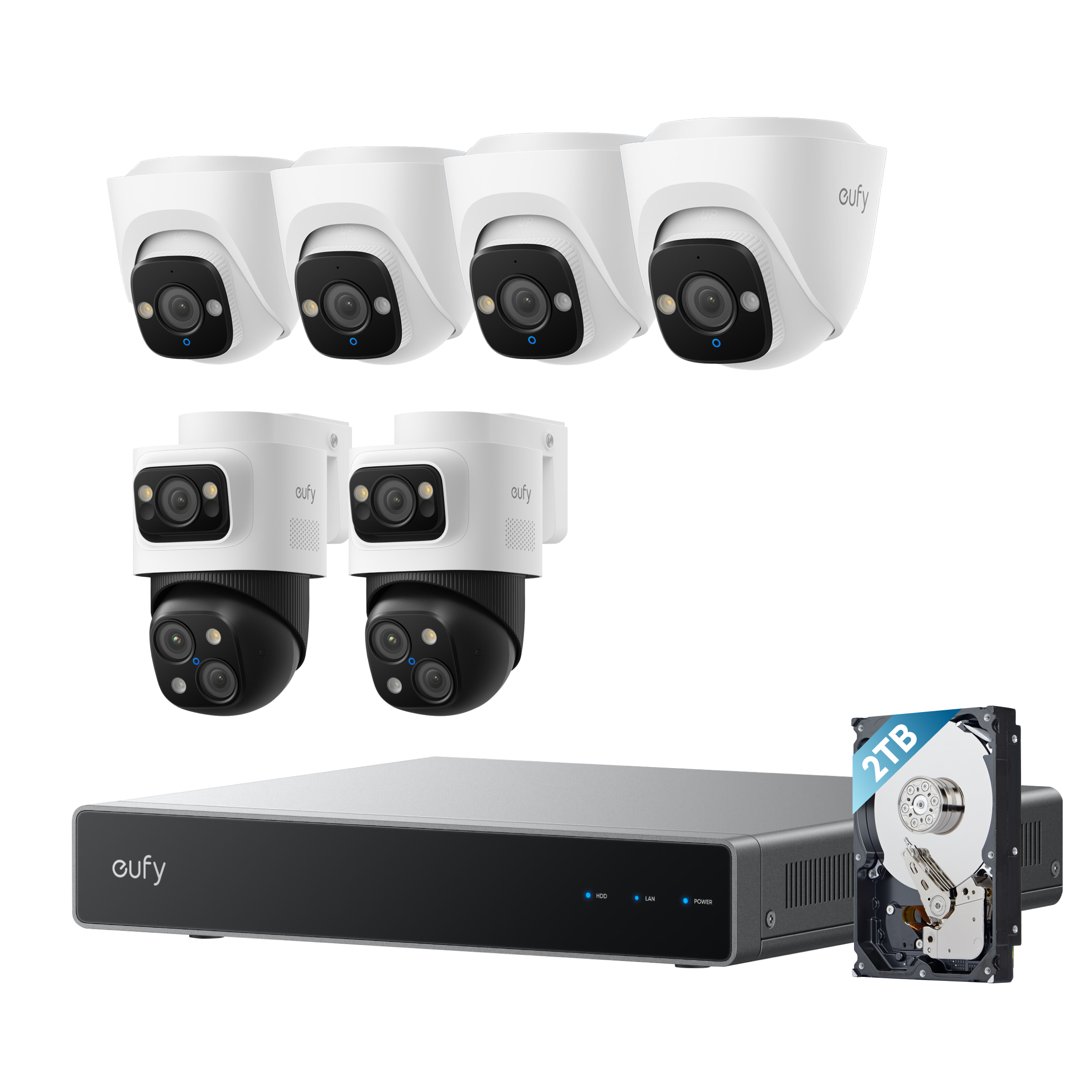 eufy-security-poe-nvr-s4-4x-turret-poe-cam-e41-4k-2x-poe-s4-add-on-cam-berwachun image 1