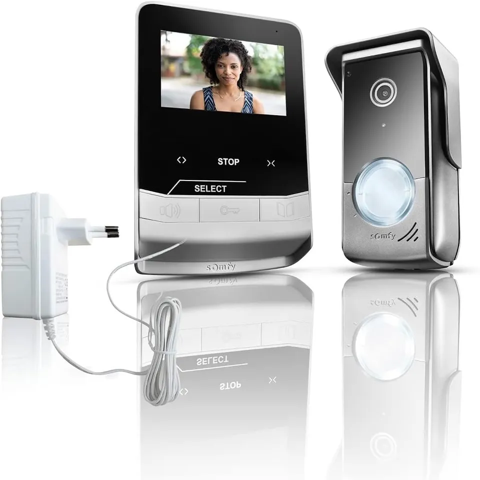 somfy-v100-video-t-rsprechanlage-komplett-set-mit-4-3-zoll-monitor-und-rts-funks image 1