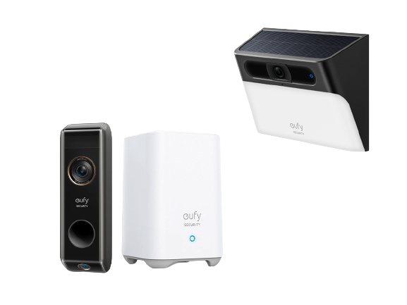 eufy-security-video-doorbell-s330-solar-wall-light-cam-s120-set image 1